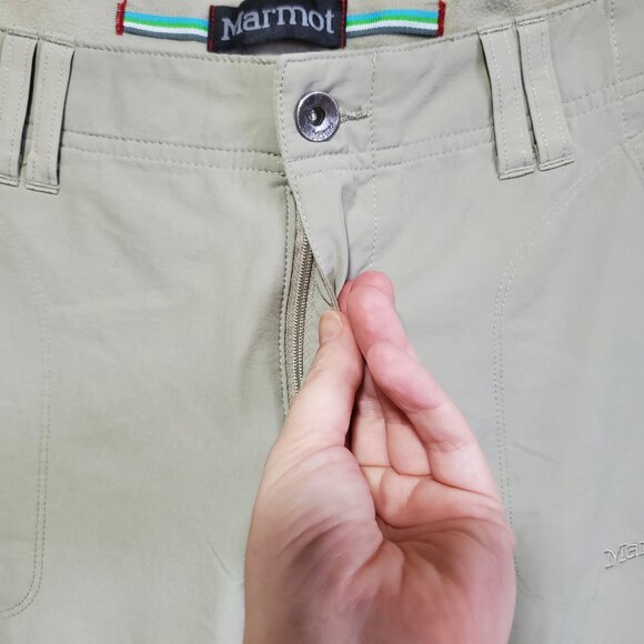 MARMOT Mazot Convertible Pants Zip Off Shorts Capris Hiking Beige Women 10 x 32" - Picture 4 of 16